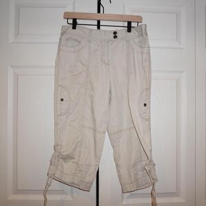 Loft Women's Cream and Tan Trousers